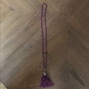 Purple Tassel Necklace from Istanbul